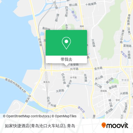 如家快捷酒店(青岛沧口火车站店)地图