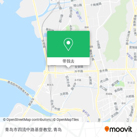 青岛市四流中路基督教堂地图
