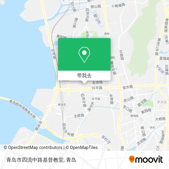 青岛市四流中路基督教堂地图