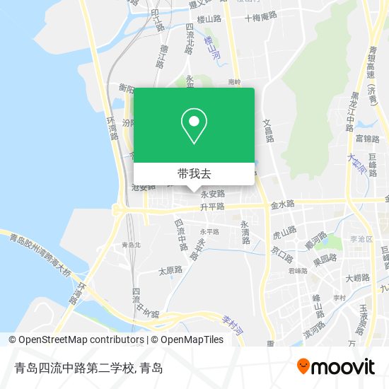 青岛四流中路第二学校地图