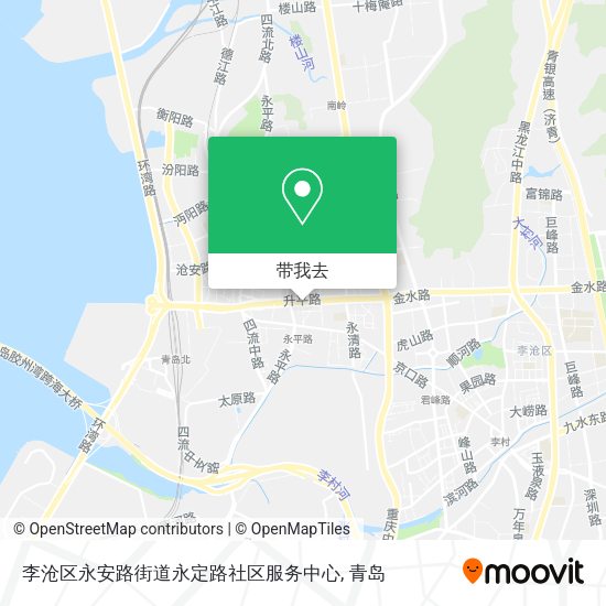 李沧区永安路街道永定路社区服务中心地图