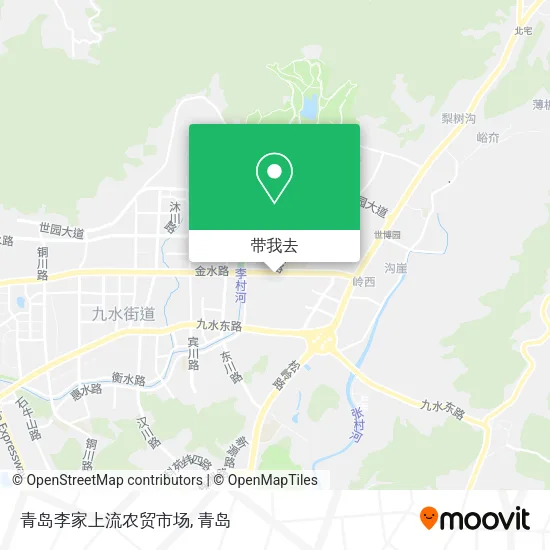 青岛李家上流农贸市场地图