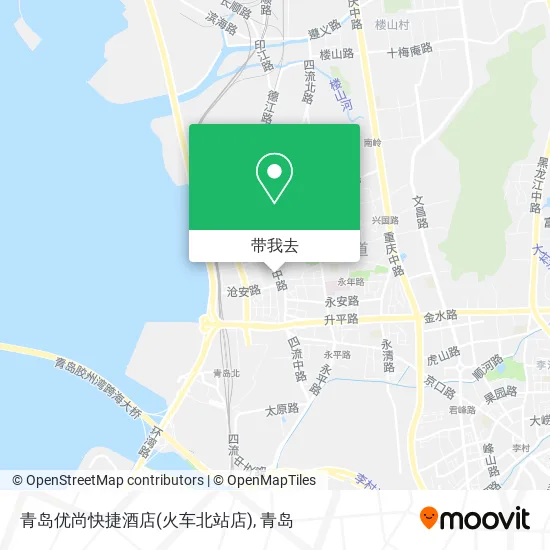 青岛优尚快捷酒店(火车北站店)地图