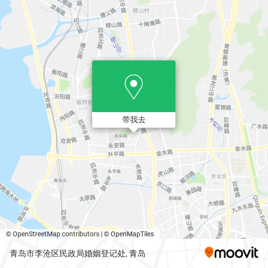 青岛市李沧区民政局婚姻登记处地图