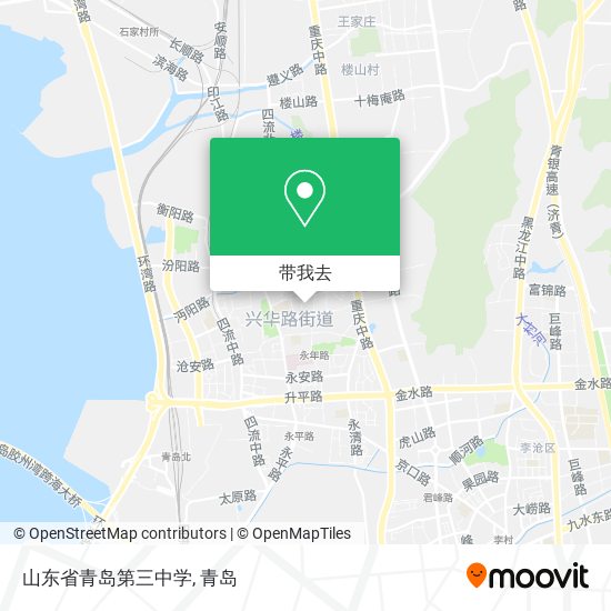 山东省青岛第三中学地图