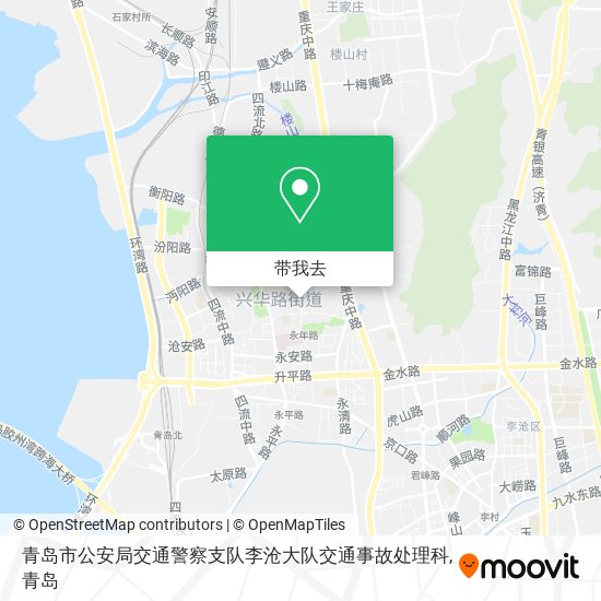 青岛市公安局交通警察支队李沧大队交通事故处理科地图