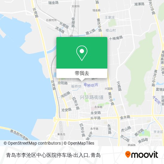青岛市李沧区中心医院停车场-出入口地图