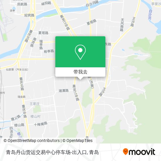 青岛丹山货运交易中心停车场-出入口地图