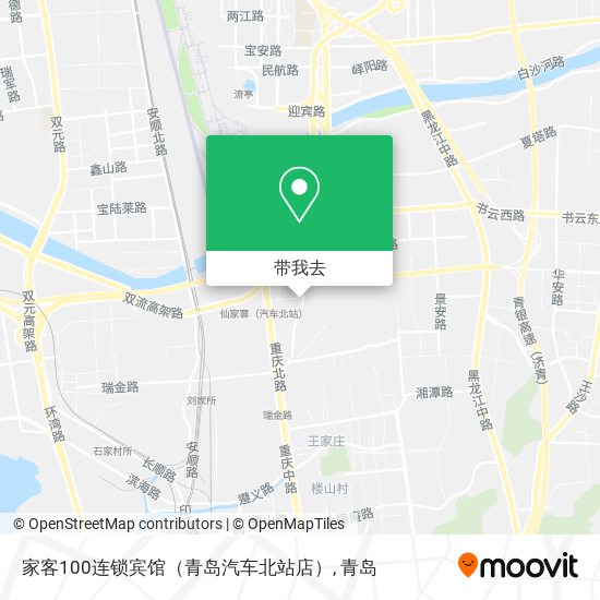 家客100连锁宾馆（青岛汽车北站店）地图