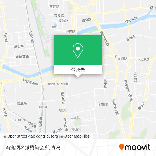 新潇洒名派烫染会所地图