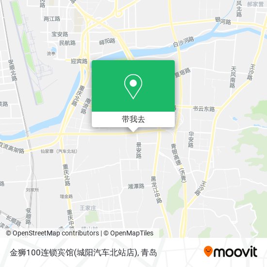 金狮100连锁宾馆(城阳汽车北站店)地图