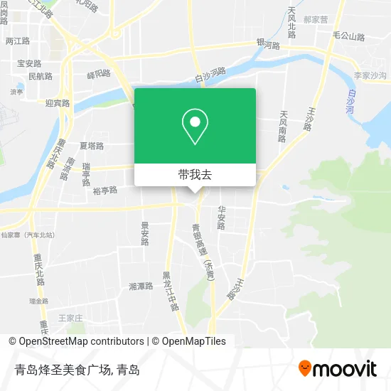 青岛烽圣美食广场地图
