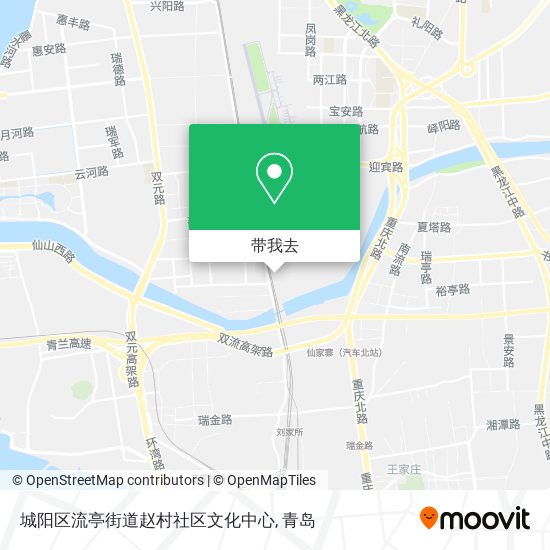 城阳区流亭街道赵村社区文化中心地图