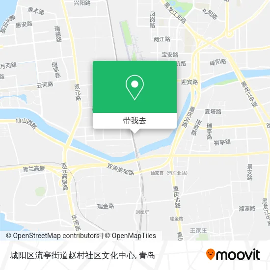 城阳区流亭街道赵村社区文化中心地图