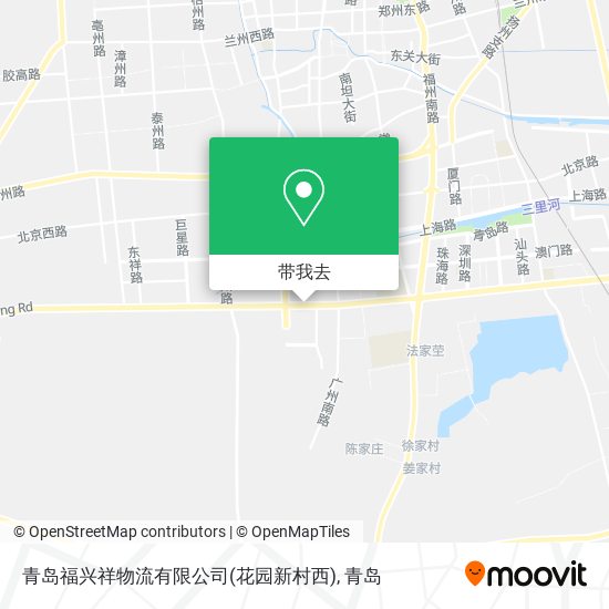 青岛福兴祥物流有限公司(花园新村西)地图