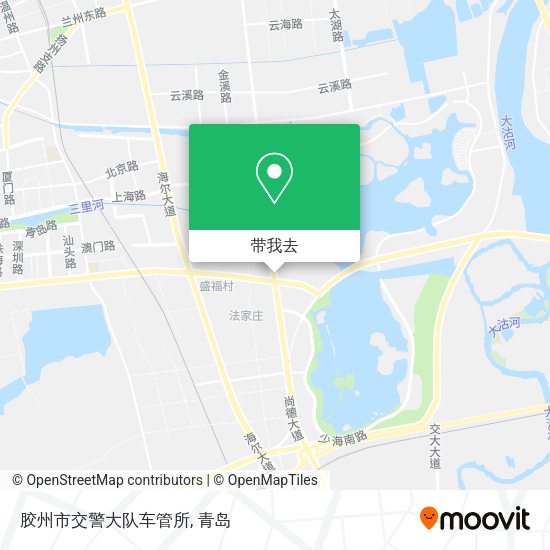 胶州市交警大队车管所地图
