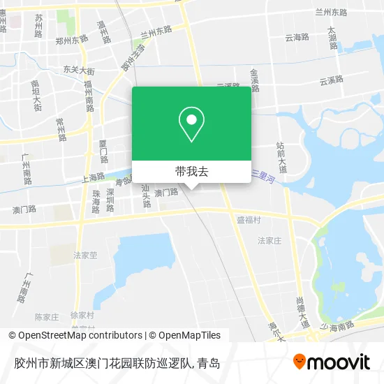 胶州市新城区澳门花园联防巡逻队地图