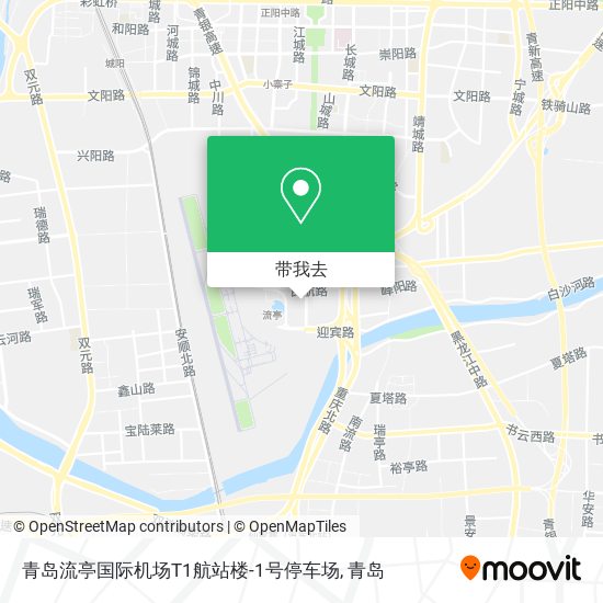 青岛流亭国际机场T1航站楼-1号停车场地图