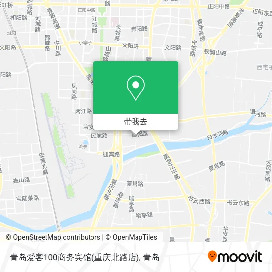 青岛爱客100商务宾馆(重庆北路店)地图