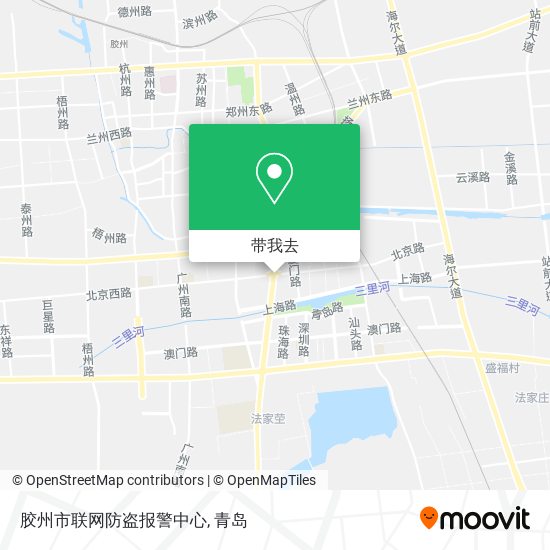 胶州市联网防盗报警中心地图