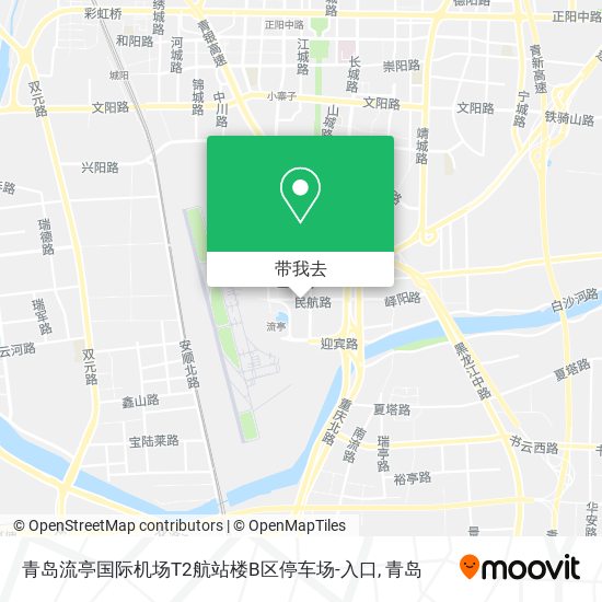 青岛流亭国际机场T2航站楼B区停车场-入口地图