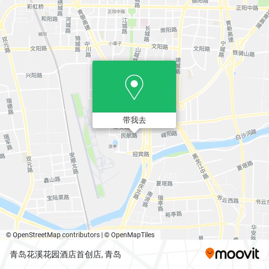 青岛花溪花园酒店首创店地图