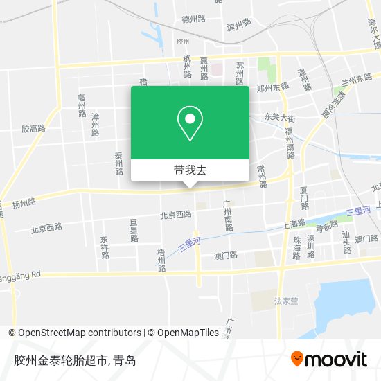 胶州金泰轮胎超市地图