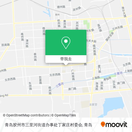 青岛胶州市三里河街道办事处丁家庄村委会地图