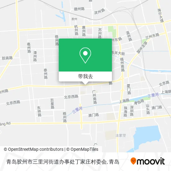 青岛胶州市三里河街道办事处丁家庄村委会地图