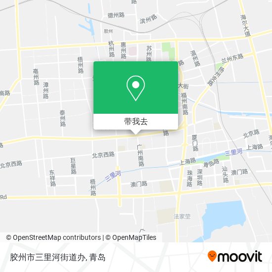 胶州市三里河街道办地图