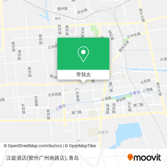 汉庭酒店(胶州广州南路店)地图