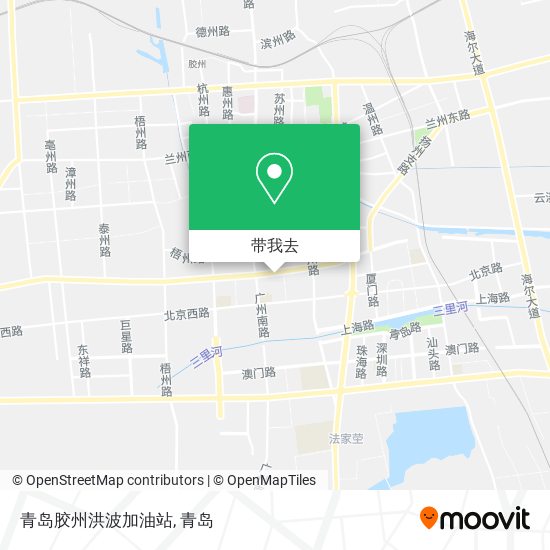 青岛胶州洪波加油站地图