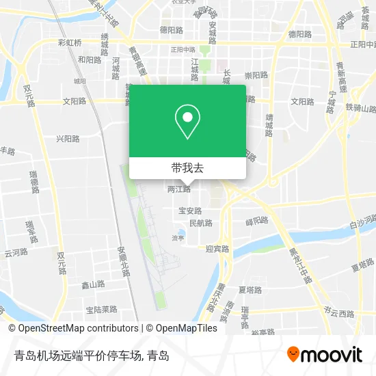 青岛机场远端平价停车场地图