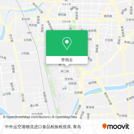 中外运空港物流进口食品检验检疫库地图