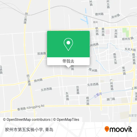 胶州市第五实验小学地图