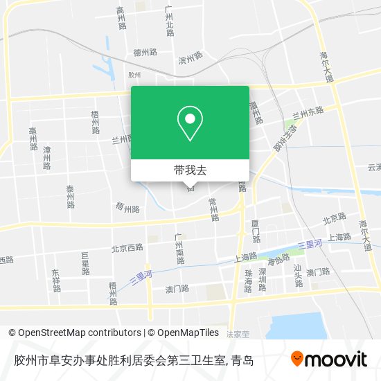 胶州市阜安办事处胜利居委会第三卫生室地图