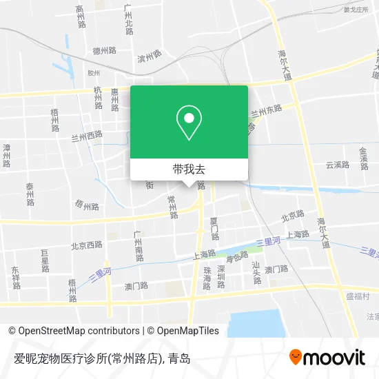 爱昵宠物医疗诊所(常州路店)地图