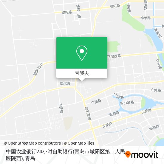 中国农业银行24小时自助银行(青岛市城阳区第二人民医院西)地图