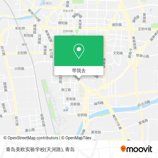 青岛美欧实验学校(天河路)地图