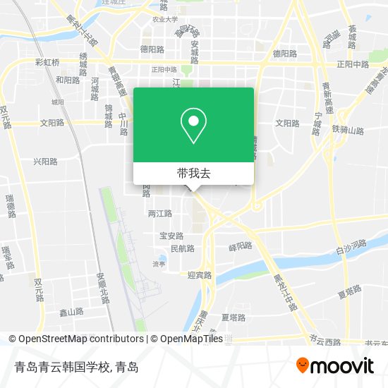 青岛青云韩国学校地图