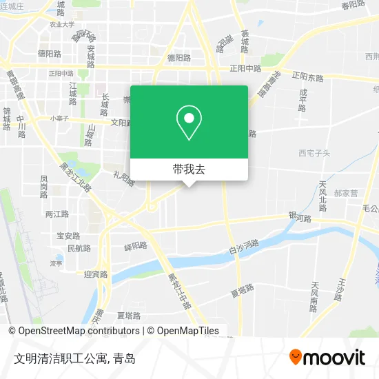 文明清洁职工公寓地图