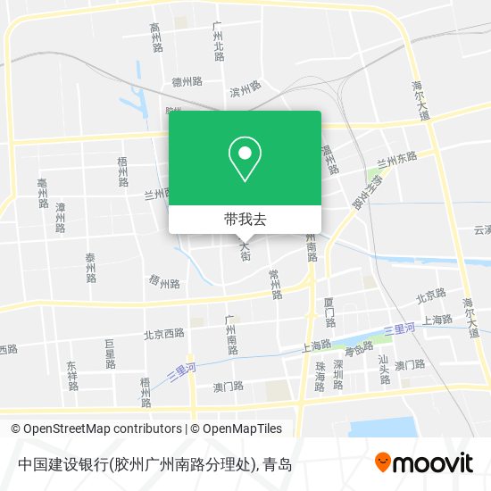 中国建设银行(胶州广州南路分理处)地图