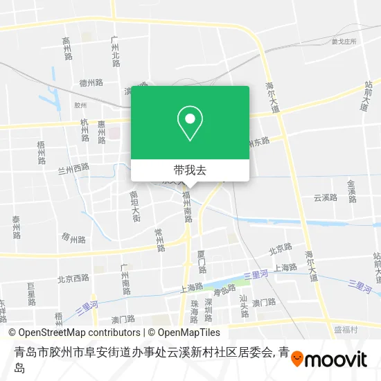 青岛市胶州市阜安街道办事处云溪新村社区居委会地图