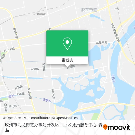 胶州市九龙街道办事处开发区工业区党员服务中心地图