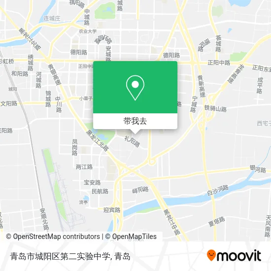 青岛市城阳区第二实验中学地图
