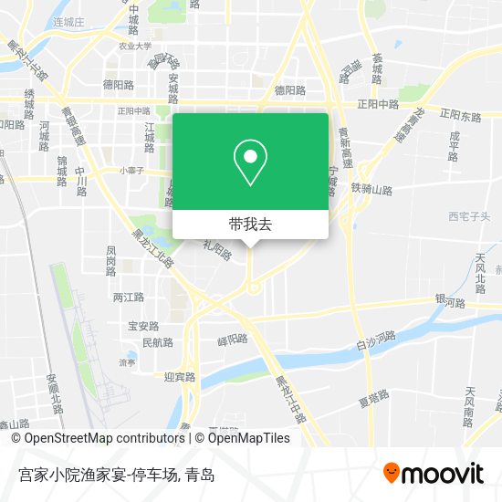 宫家小院渔家宴-停车场地图