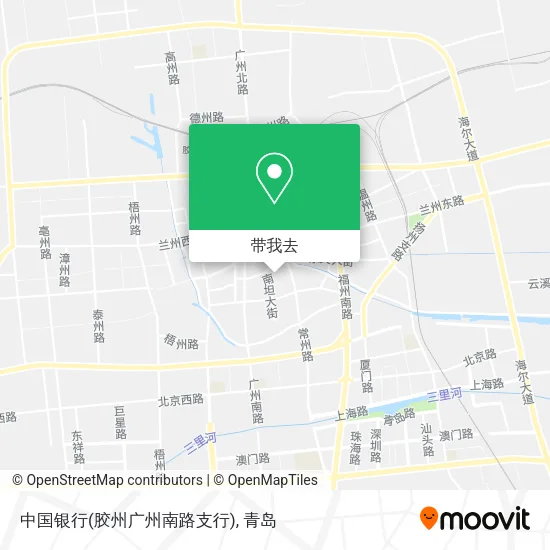 中国银行(胶州广州南路支行)地图