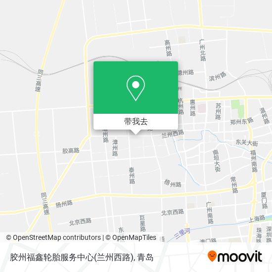 胶州福鑫轮胎服务中心(兰州西路)地图