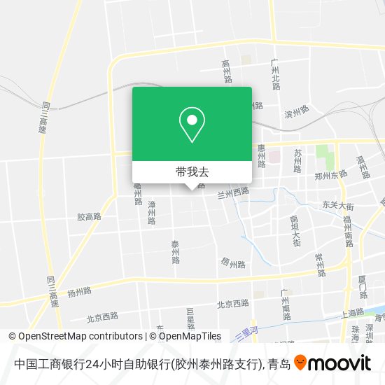 中国工商银行24小时自助银行(胶州泰州路支行)地图