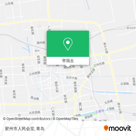 胶州市人民会堂地图